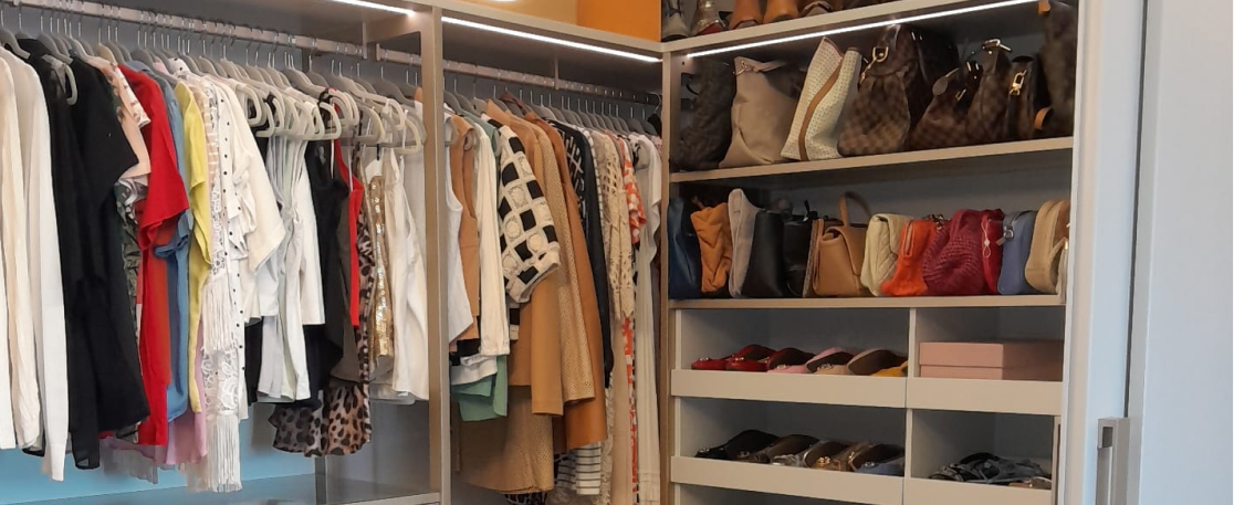 Depois de organização de closet com Personal Organizer em São Paulo